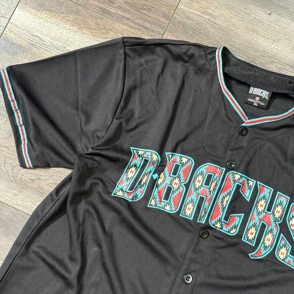 Gila River Arizona Diamondbacks Tribal Jersey Black Give Away Mens Size XL - Picture 3 of 14